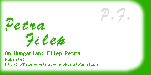petra filep business card